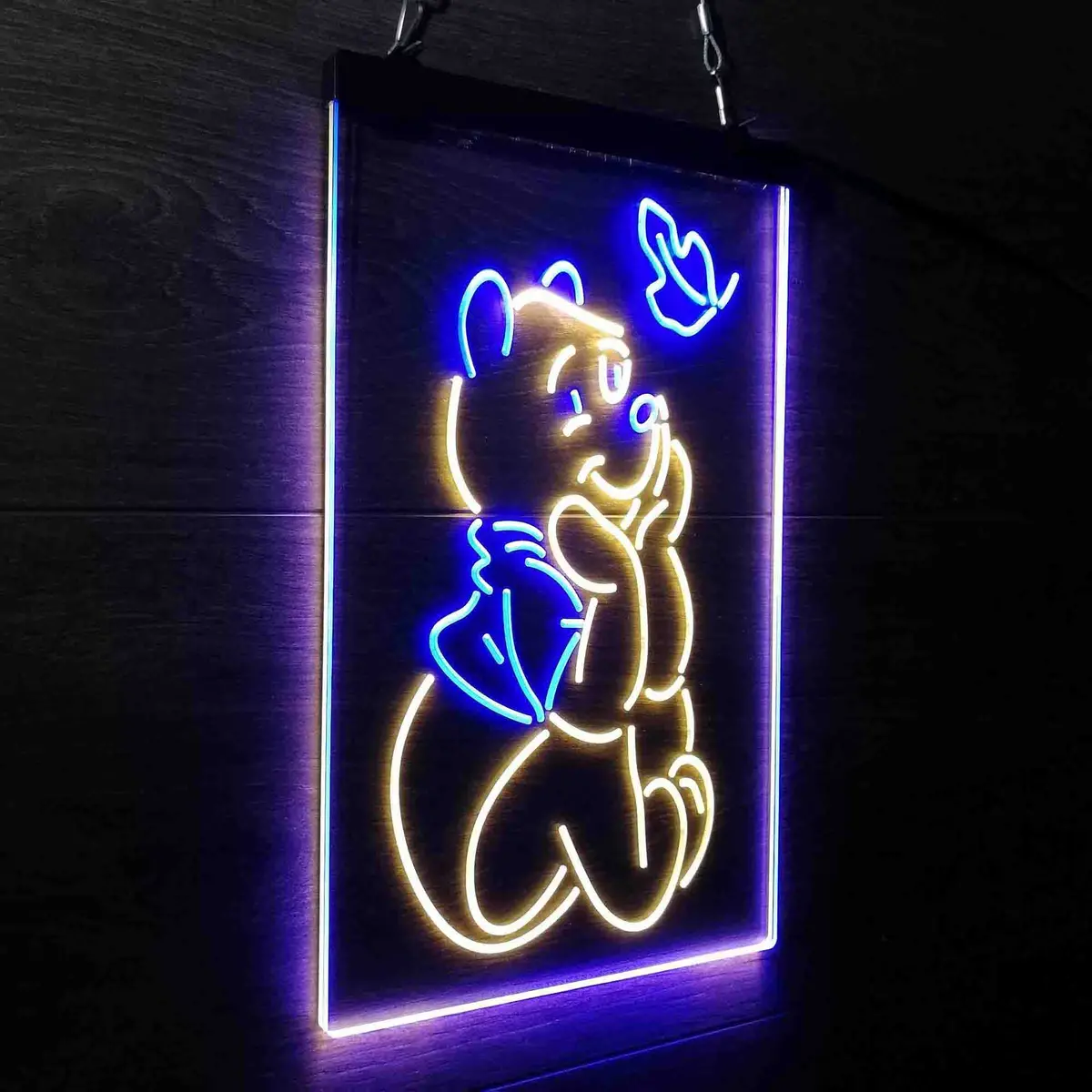 Winnie The Pooh Sit Down Neon-Like Led Sign 18