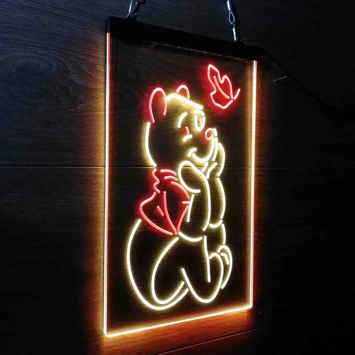 Winnie The Pooh Sit Down Neon-Like Led Sign 24
