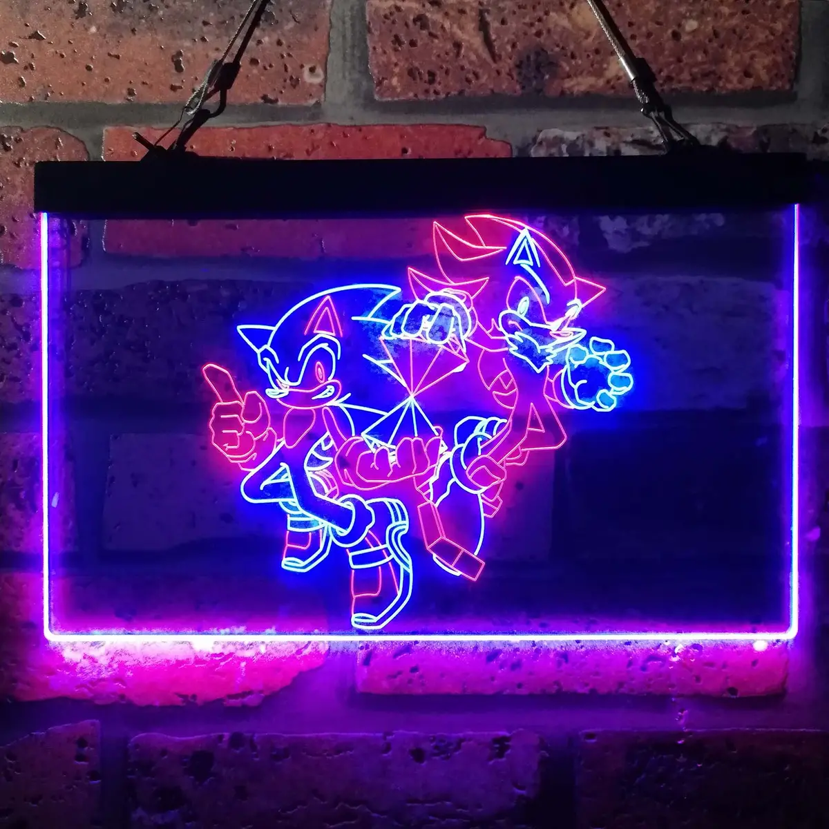 Sonic X Shadow Hedgehog Generations Neon Led Sign 1