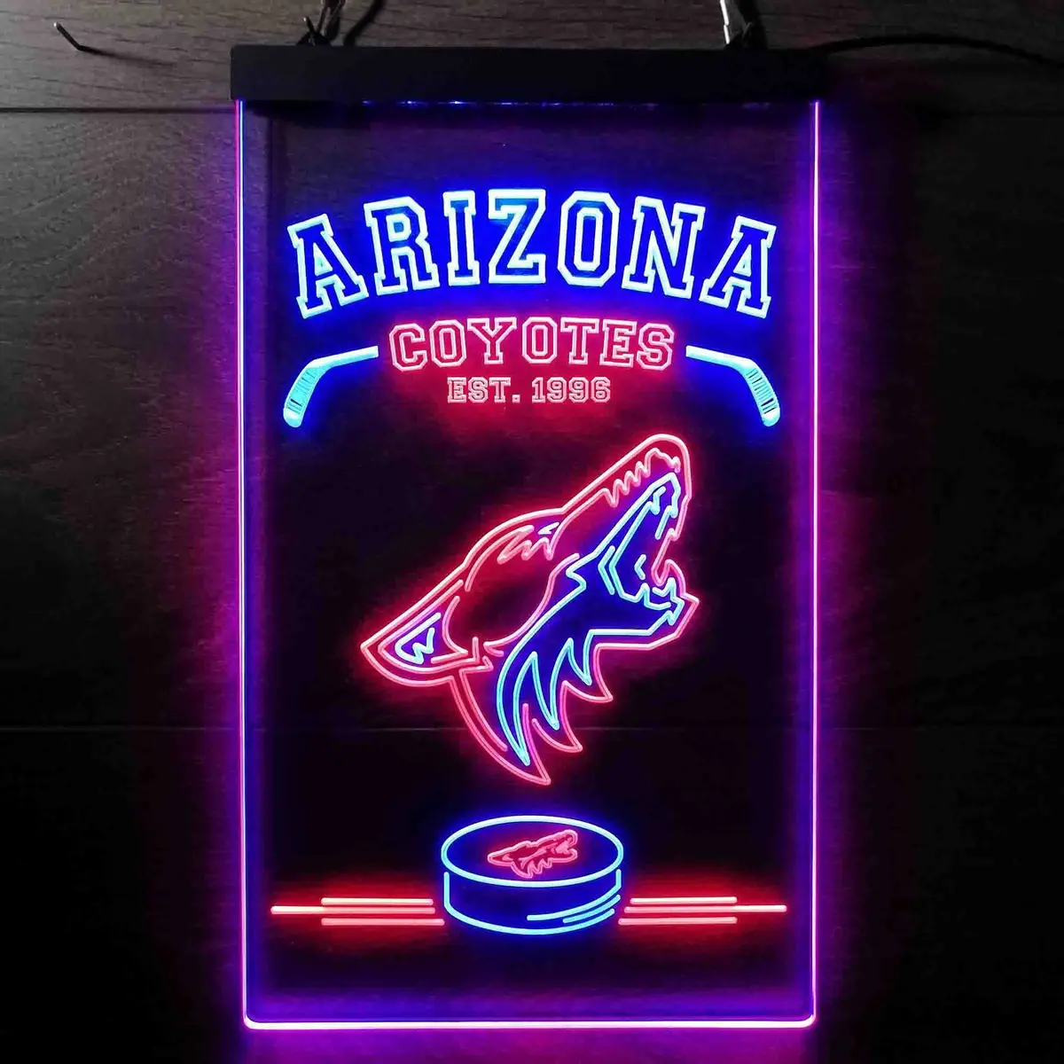 Custom Arizona Coyotes Est. 1996 Nhl Neon-Like Led Sign - Father's Day Gift 3