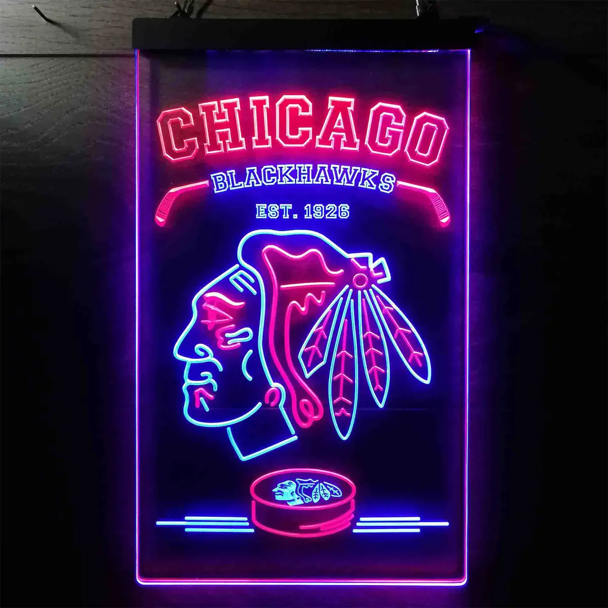Custom Chicago Blackhawks Neon Led Sign 10