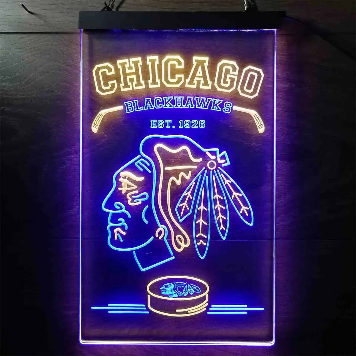 Custom Chicago Blackhawks Neon Led Sign 2