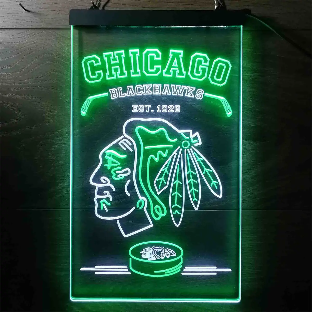 Custom Chicago Blackhawks Neon Led Sign 8