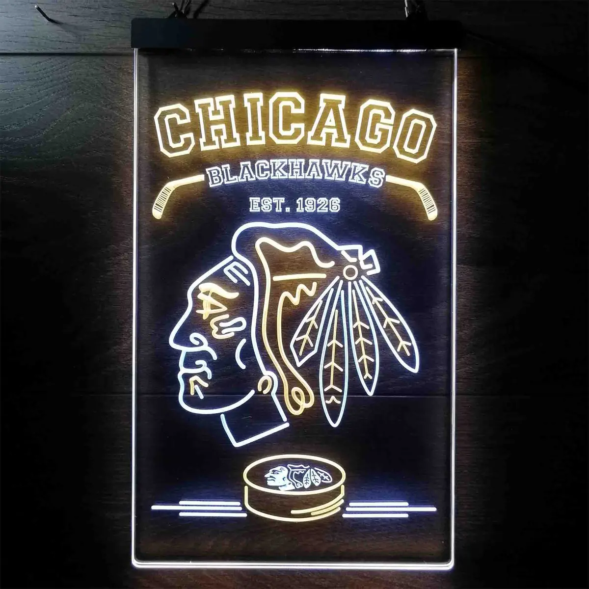 Custom Chicago Blackhawks Neon Led Sign 7