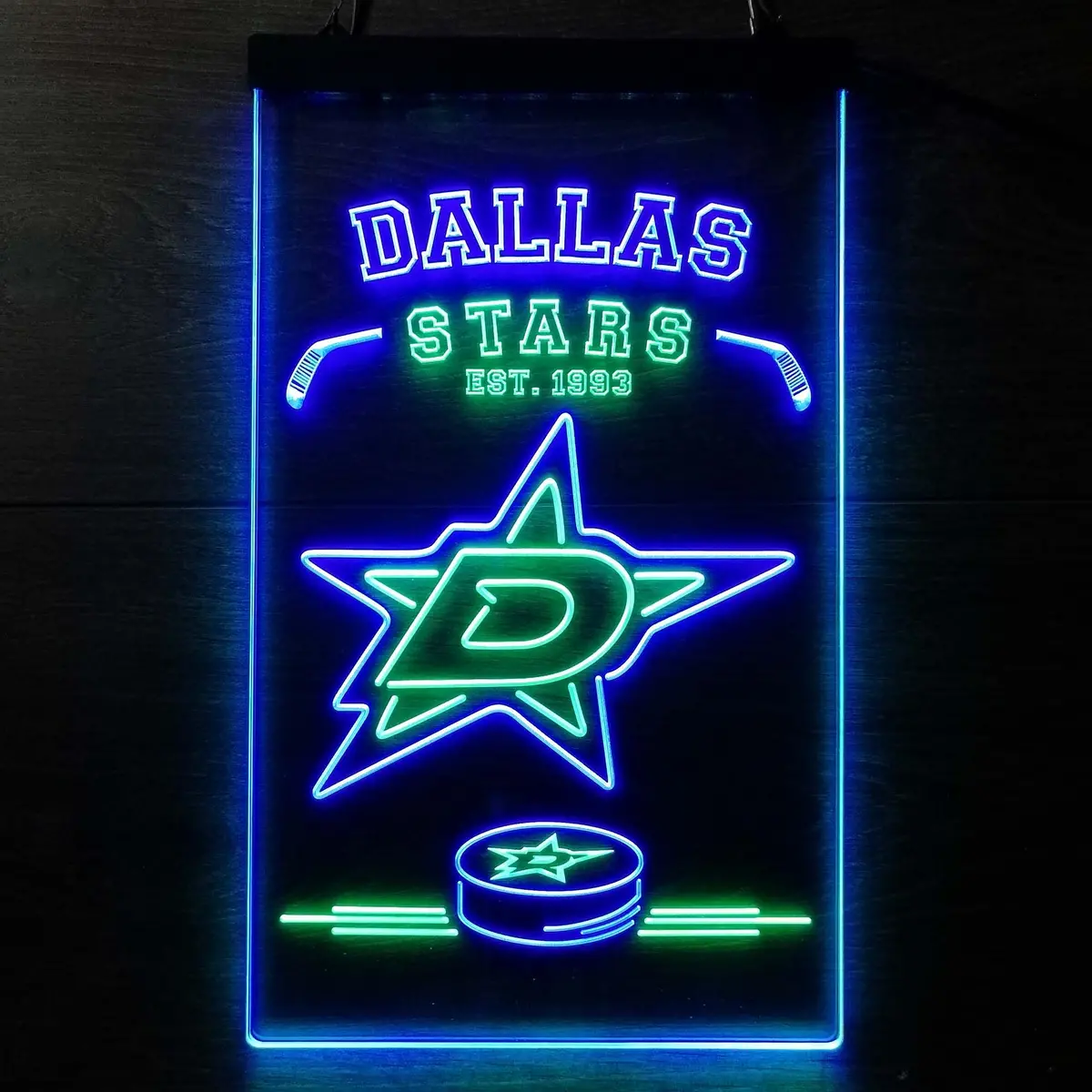 Custom Dallas Stars LED Neon Sign – Est. 1993 - Image 2