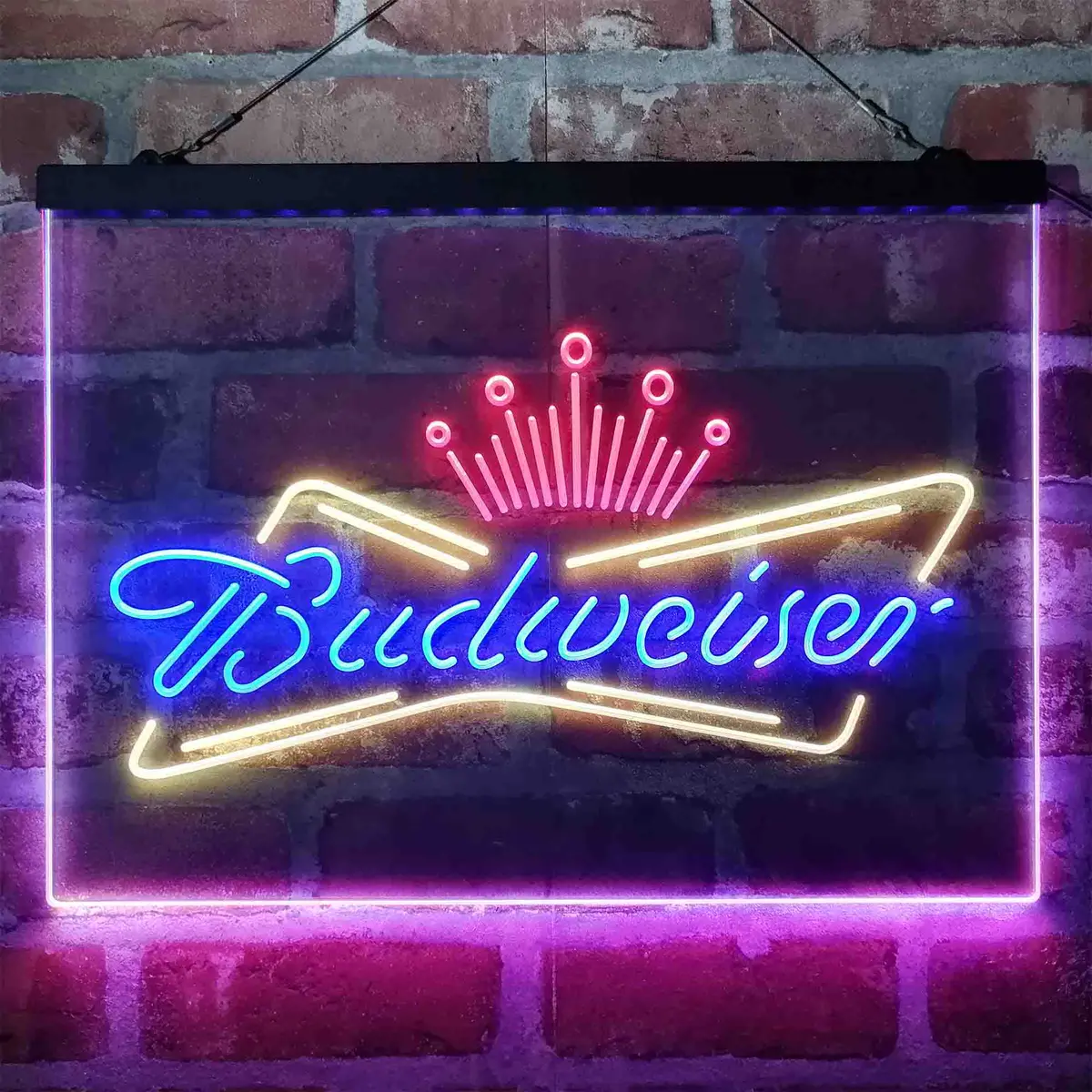 Budweiser Royal Crown Neon 3-Color Led Sign 1