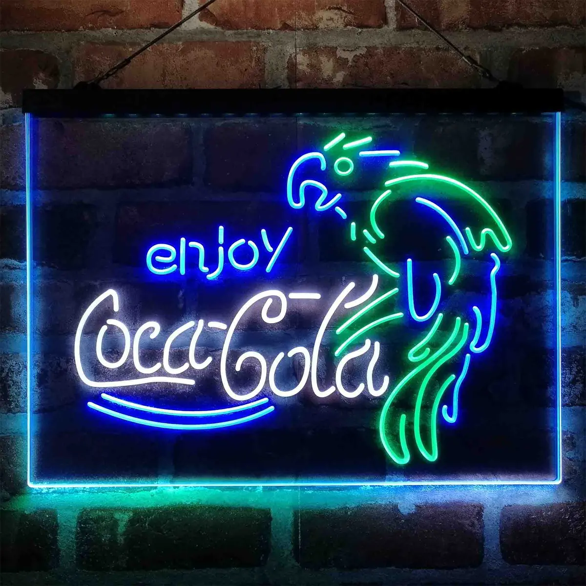 Enjoy Coca Cola Parrot Neon 3-Color Led Sign 1