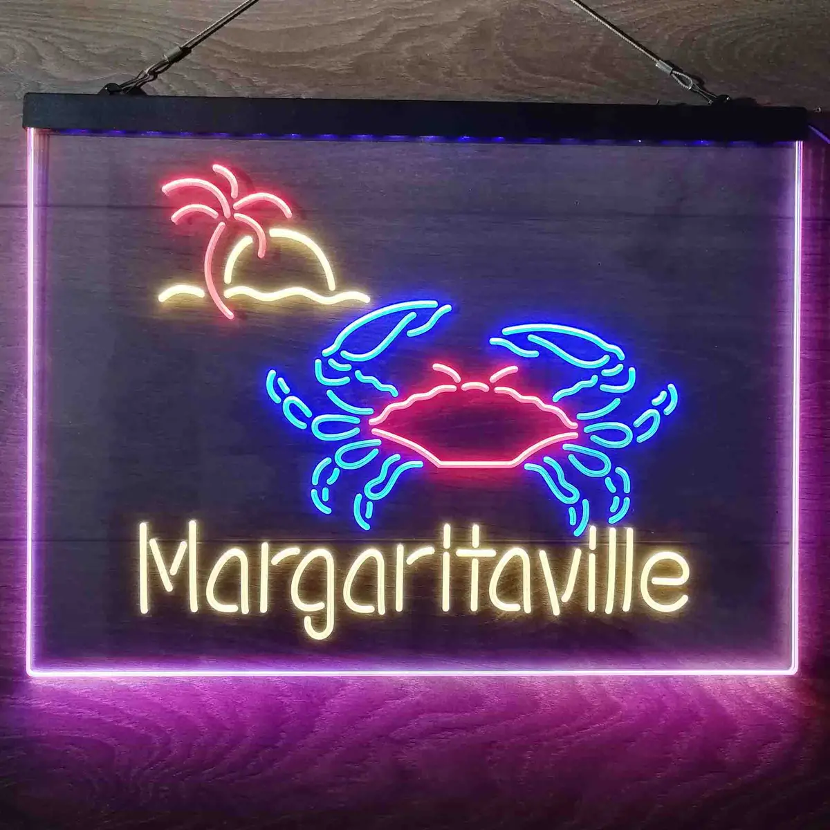 Margaritaville Crab Neon 3-Color Led Sign 1
