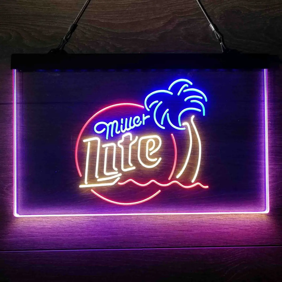 Miller Lite Palm Tree Neon-Like Led Sign 19