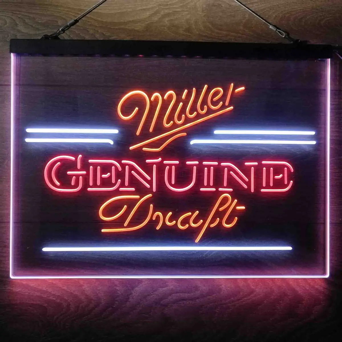 Miller Genuine Draft Neon 3-Color Led Sign 3