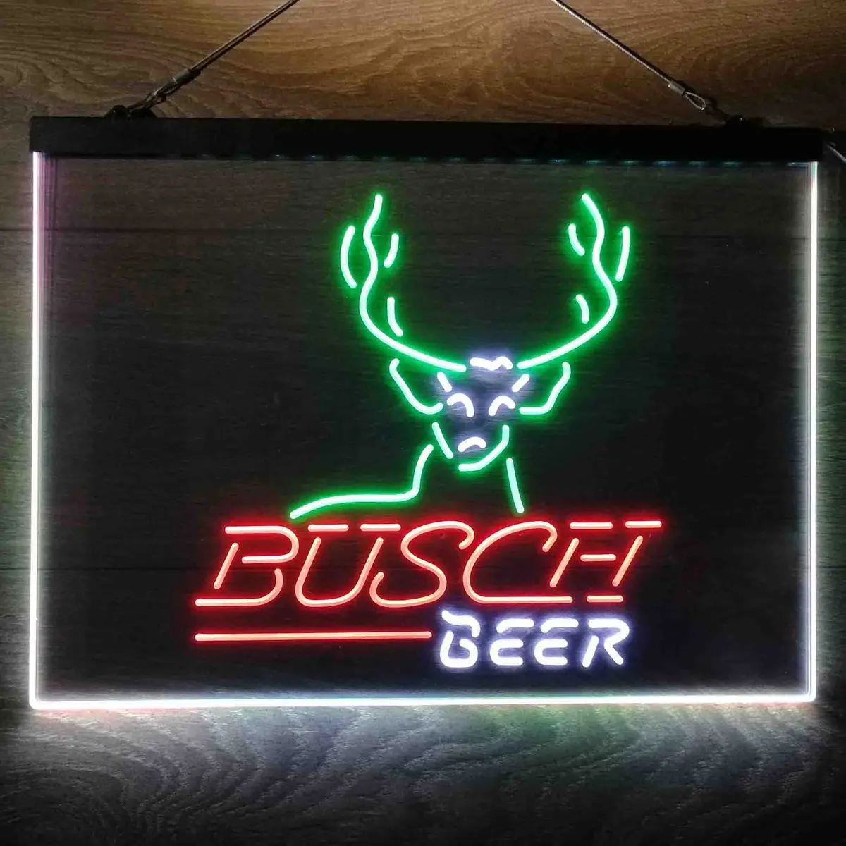 Busch Beer Cabin Deer Hunt Neon-Like Led Sign 16