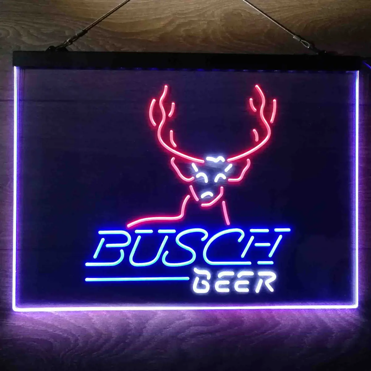 Busch Beer Cabin Deer Hunt Neon-Like Led Sign 18