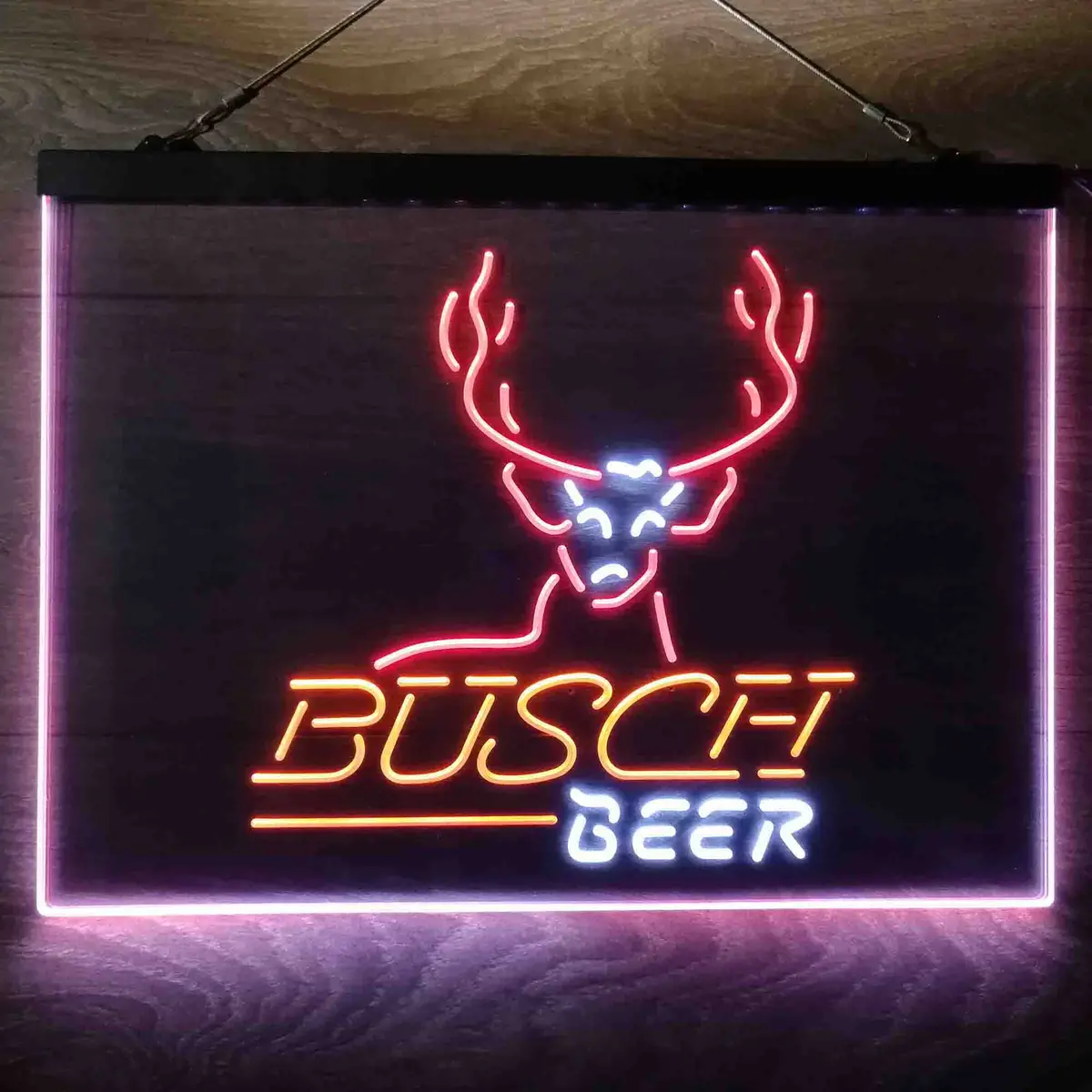 Busch Beer Cabin Deer Hunt Neon-Like Led Sign 15