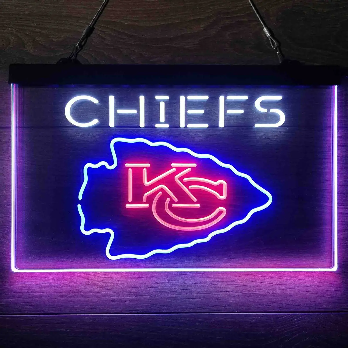 Kansas City Chiefs Dual-Color LED Neon Bar Sign - Image 20