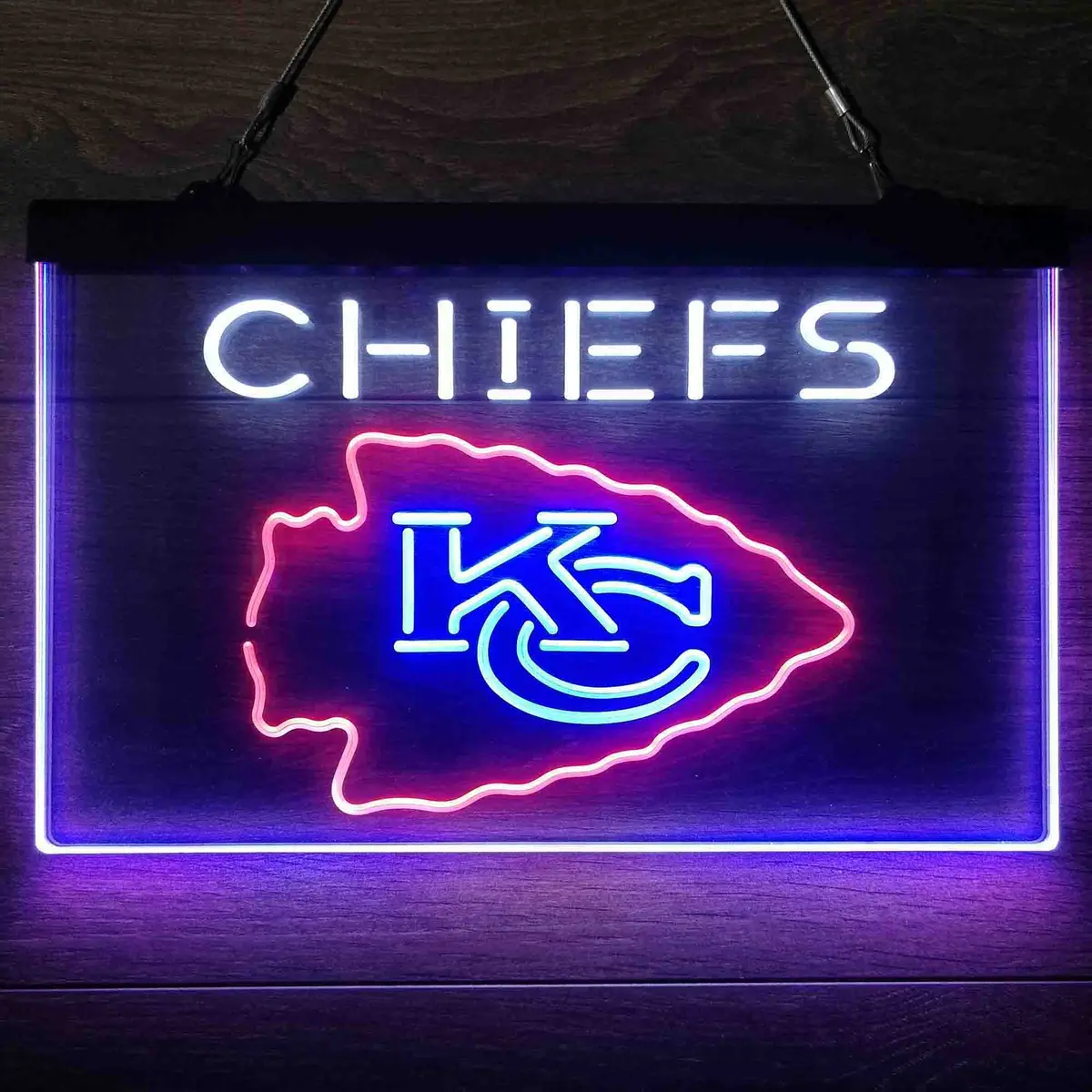 Kansas City Chiefs Dual-Color LED Neon Bar Sign - Image 17
