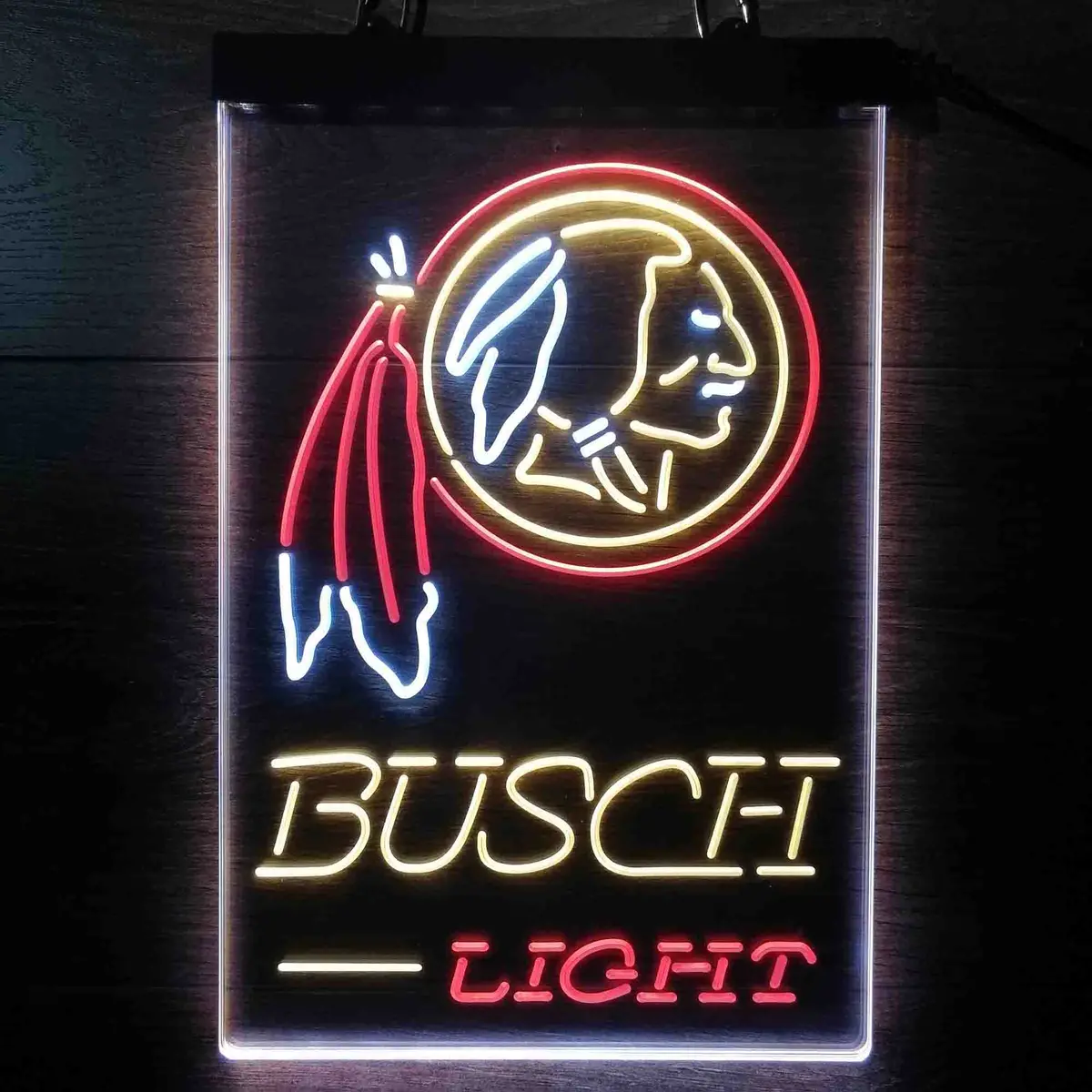 Washington Red Team Busch  Neon Led Sign 3 Colors 1