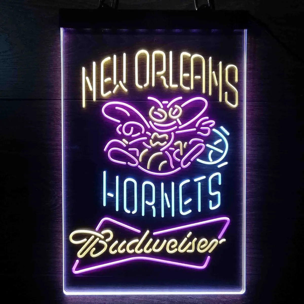 New Orleans Hornets Nba Budweiser Neon Led Sign 3 Colors 1