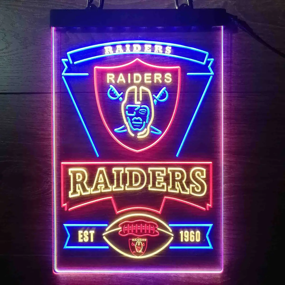 Las Vegas Raiders Neon Led Sign 3 Colors 1
