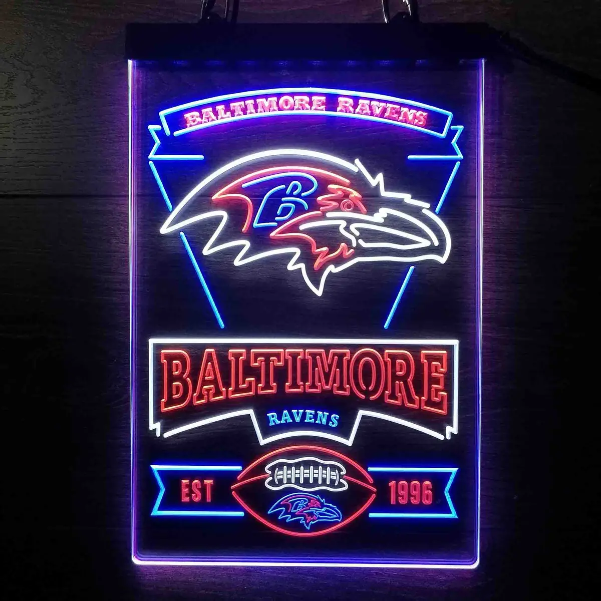 Baltimore Ravens Neon Led Sign 3 Colors 1