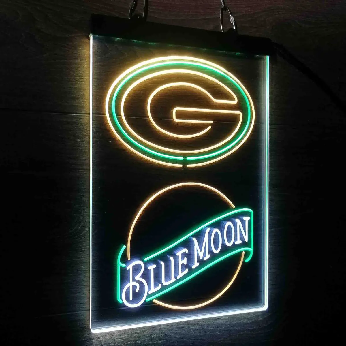 Blue Moon Bar Green Bay Packers Est. 1919 Neon Led Sign 3 Colors 1