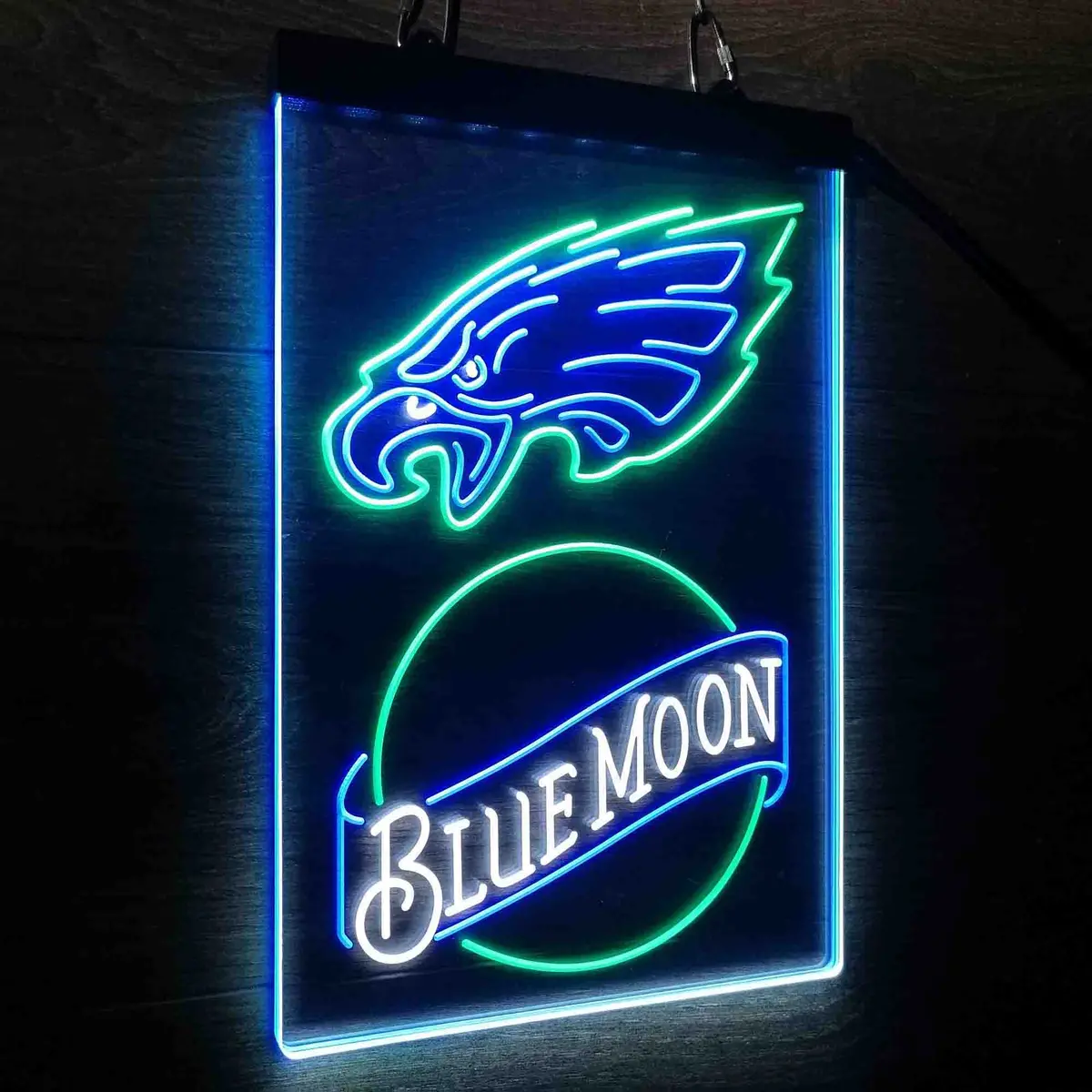 Blue Moon Bar Philadelphia Eagles Est. 1933 Neon Led Sign 3 Colors 1