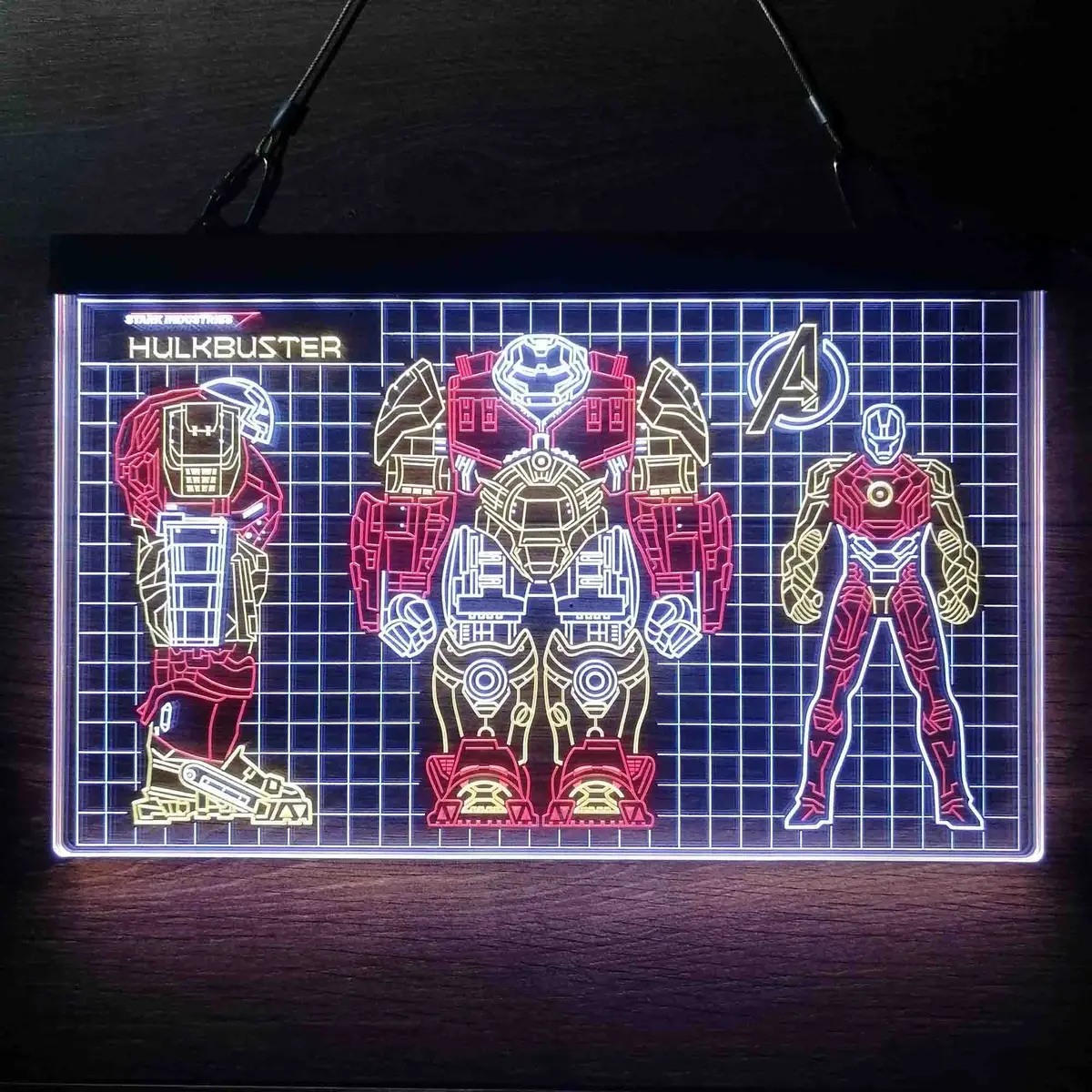 Avengers Marvels Iron Man Hulkbuster Neon Led Sign 3 Colors 11