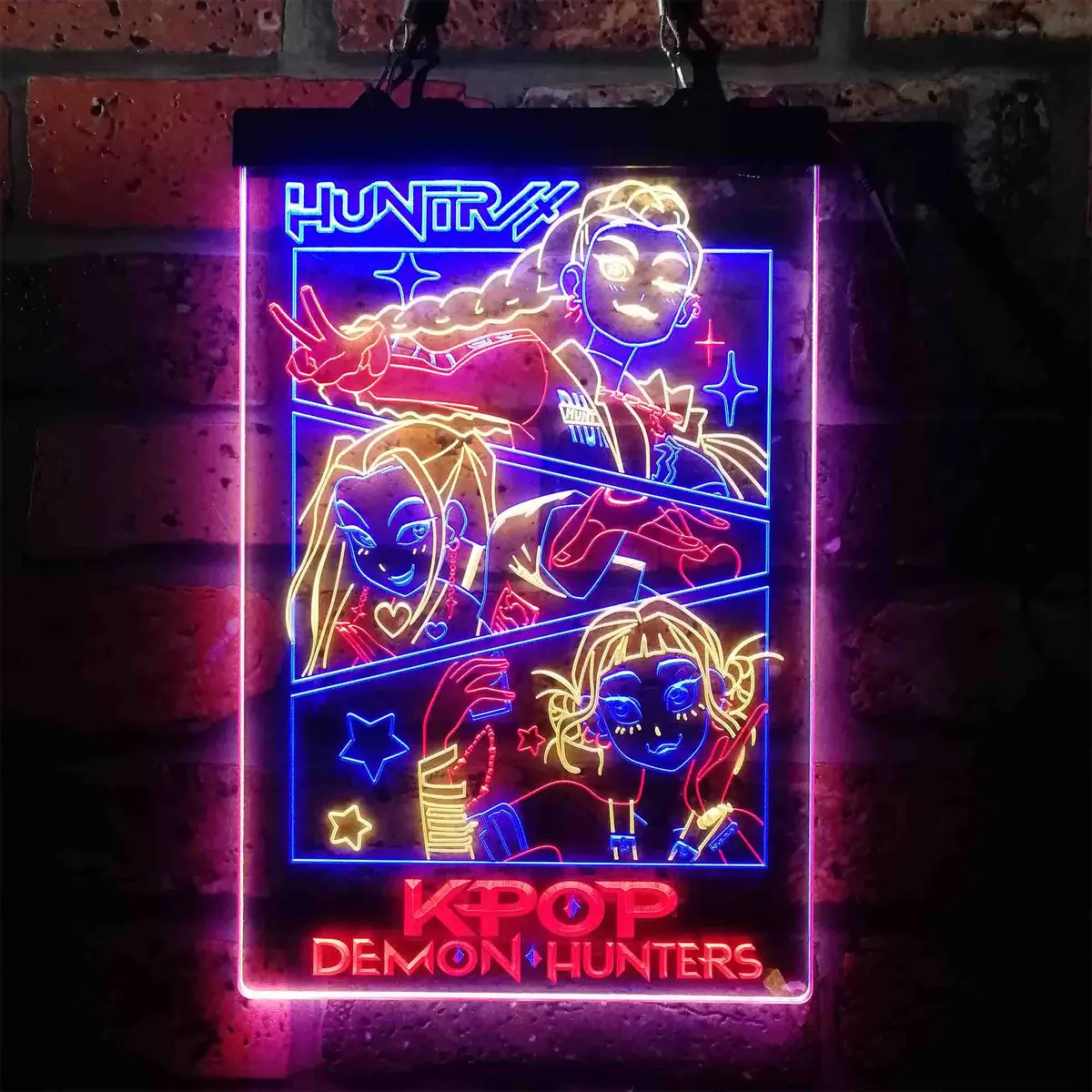 Kpop Demon Hunters Huntrix Neon Led Sign 3 Colors 9