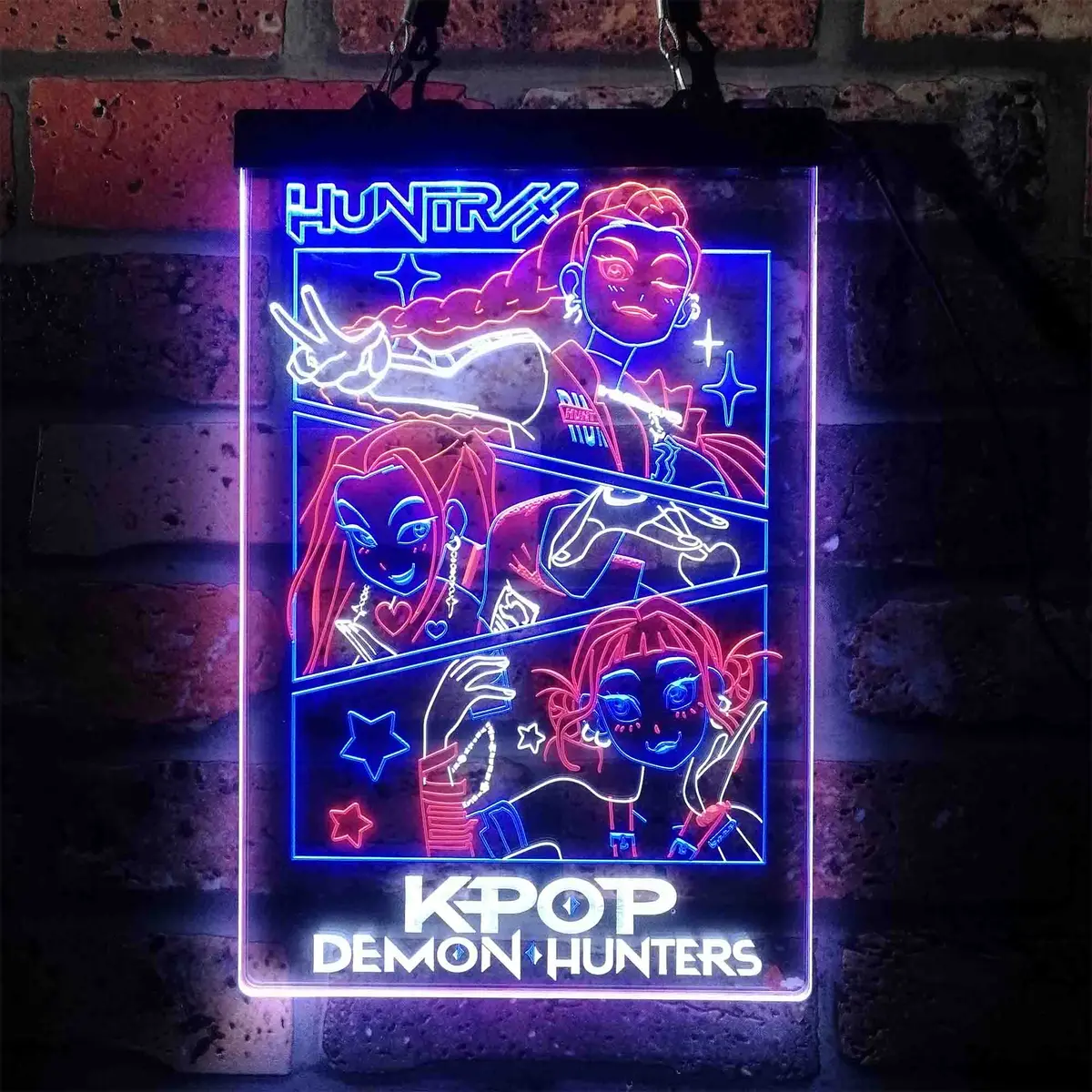 Kpop Demon Hunters Huntrix Neon Led Sign 3 Colors 5