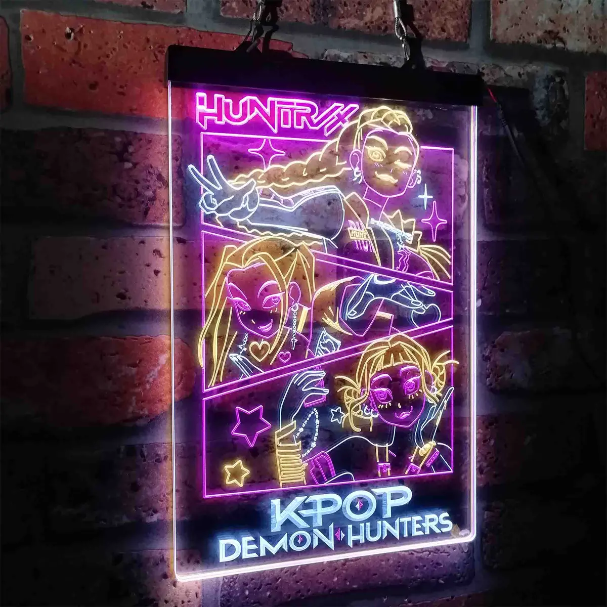 Kpop Demon Hunters Huntrix Neon Led Sign 3 Colors 15