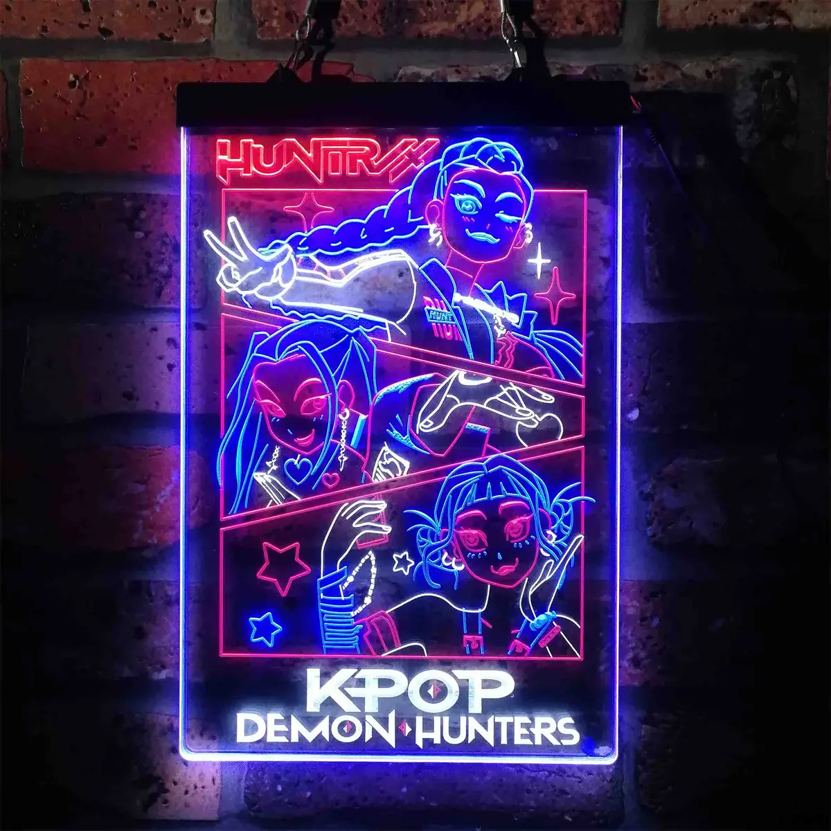 Kpop Demon Hunters Huntrix Neon Led Sign 3 Colors 4