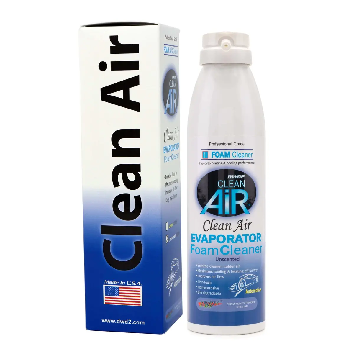 Premium Foaming A/C Coil Cleaner For Cars – Self-Rinsing | Dwd2 Clean Air® 2