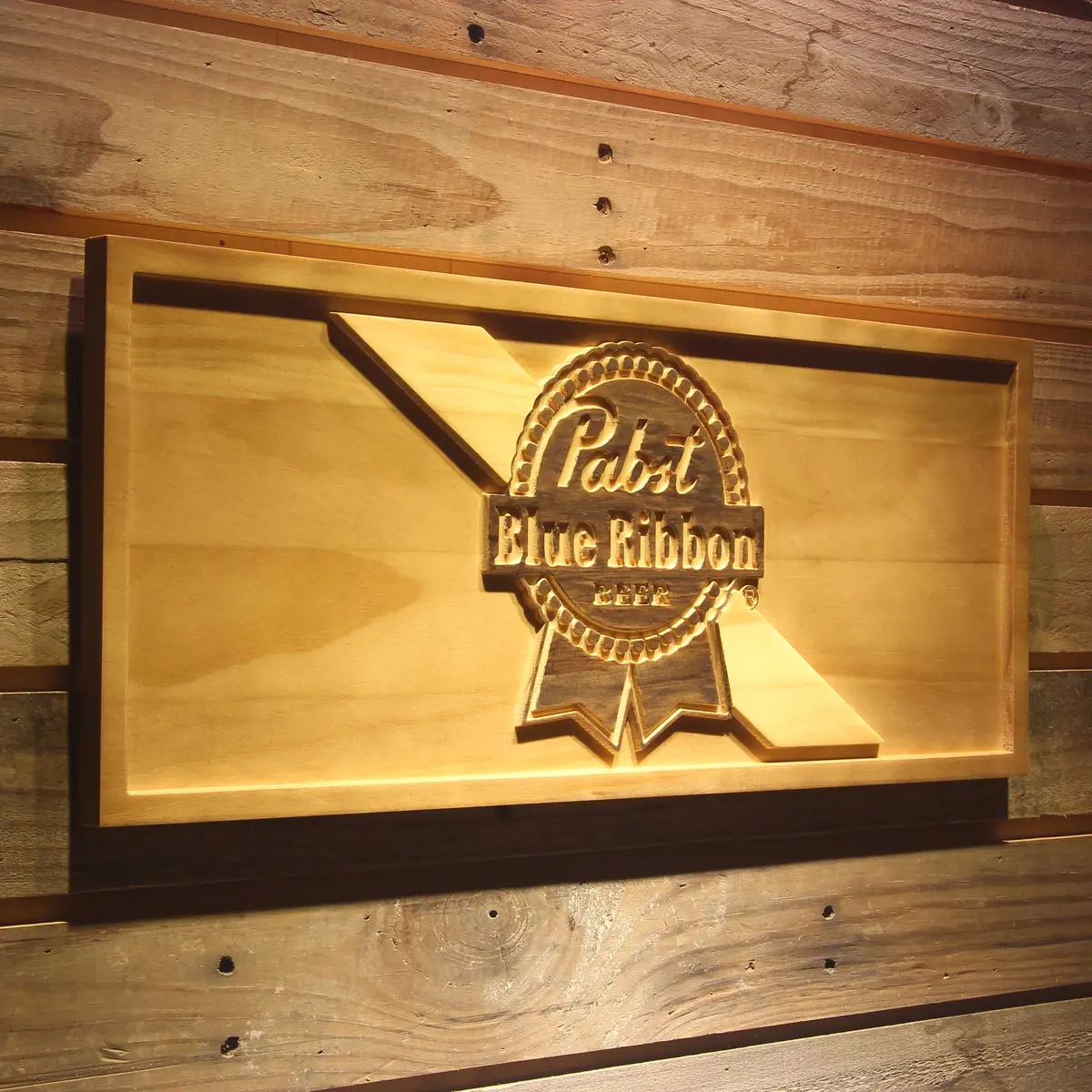 Pabst 3D Solid Wooden Craving Sign 2