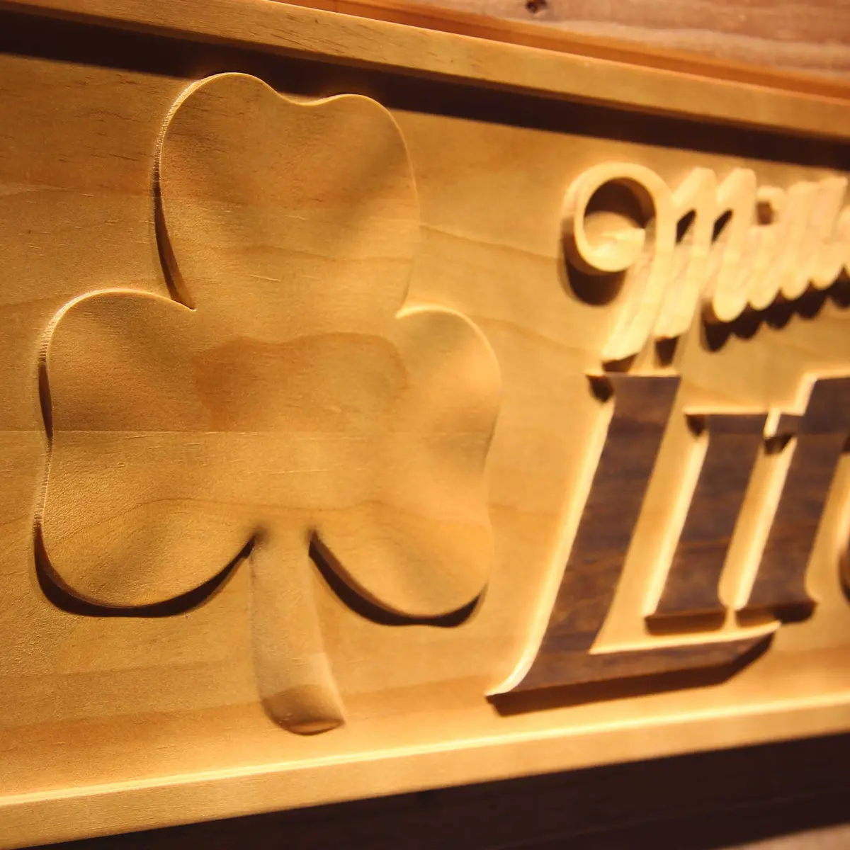Miller,Miller Lite 3D Solid Wooden Craving Sign 4