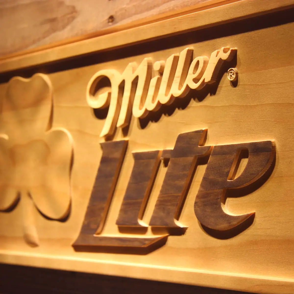 Miller,Miller Lite 3D Solid Wooden Craving Sign 5