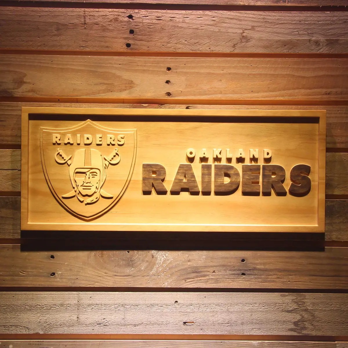 Oakland Raiders,Nfl 3D Solid Wooden Craving Sign 1