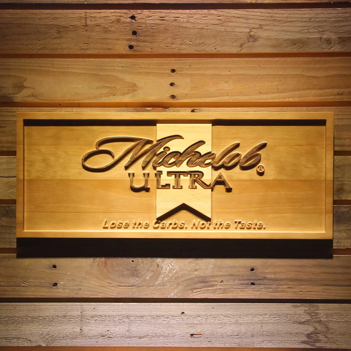Michelob 3D Solid Wooden Craving Sign 1