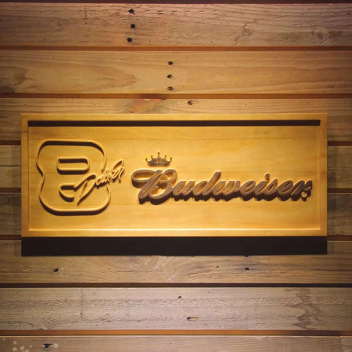 Budweiser 3D Solid Wooden Craving Sign 1