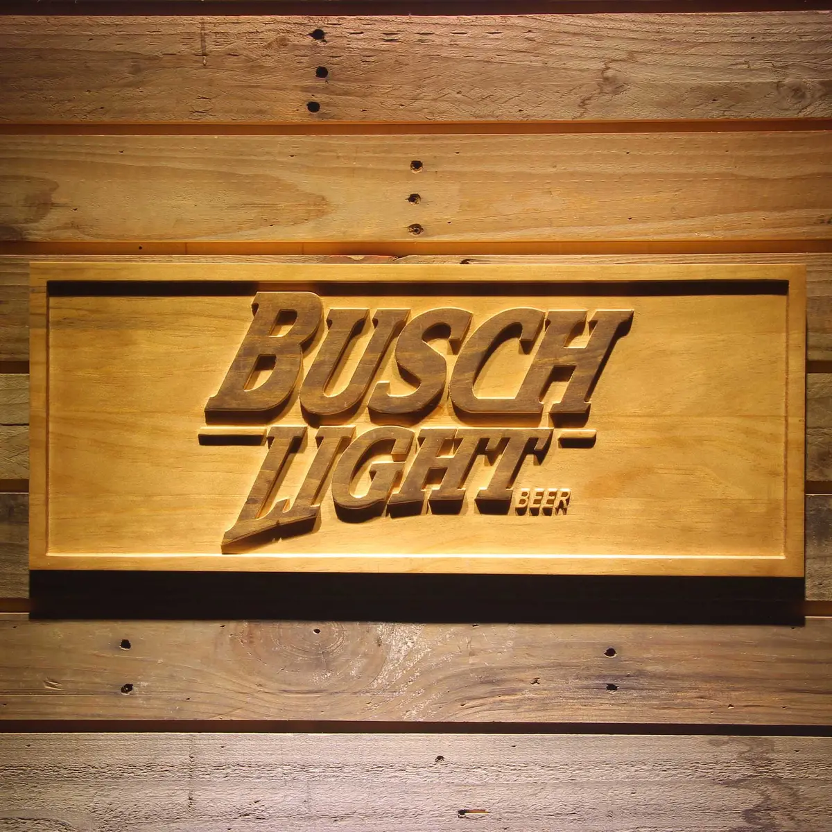 Busch 3D Solid Wooden Craving Sign 1