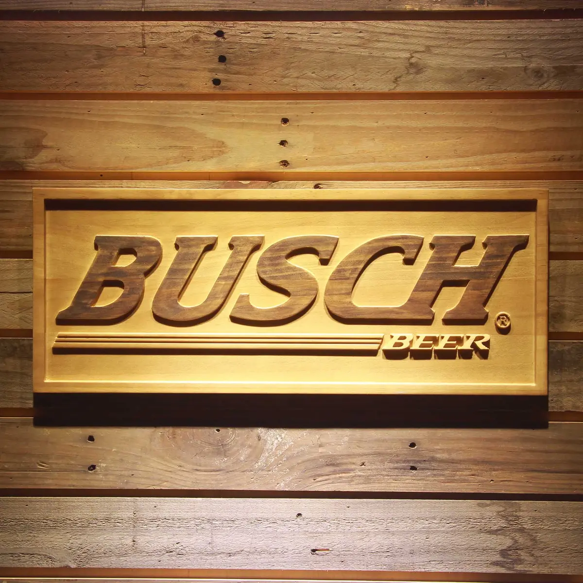 Busch 3D Solid Wooden Craving Sign 1