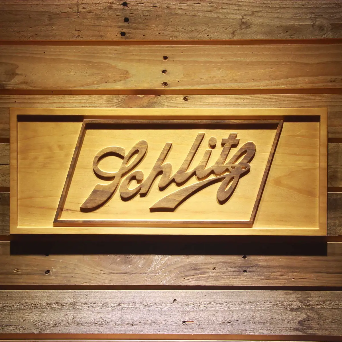 Joseph Schlitz 3D Solid Wooden Craving Sign 1