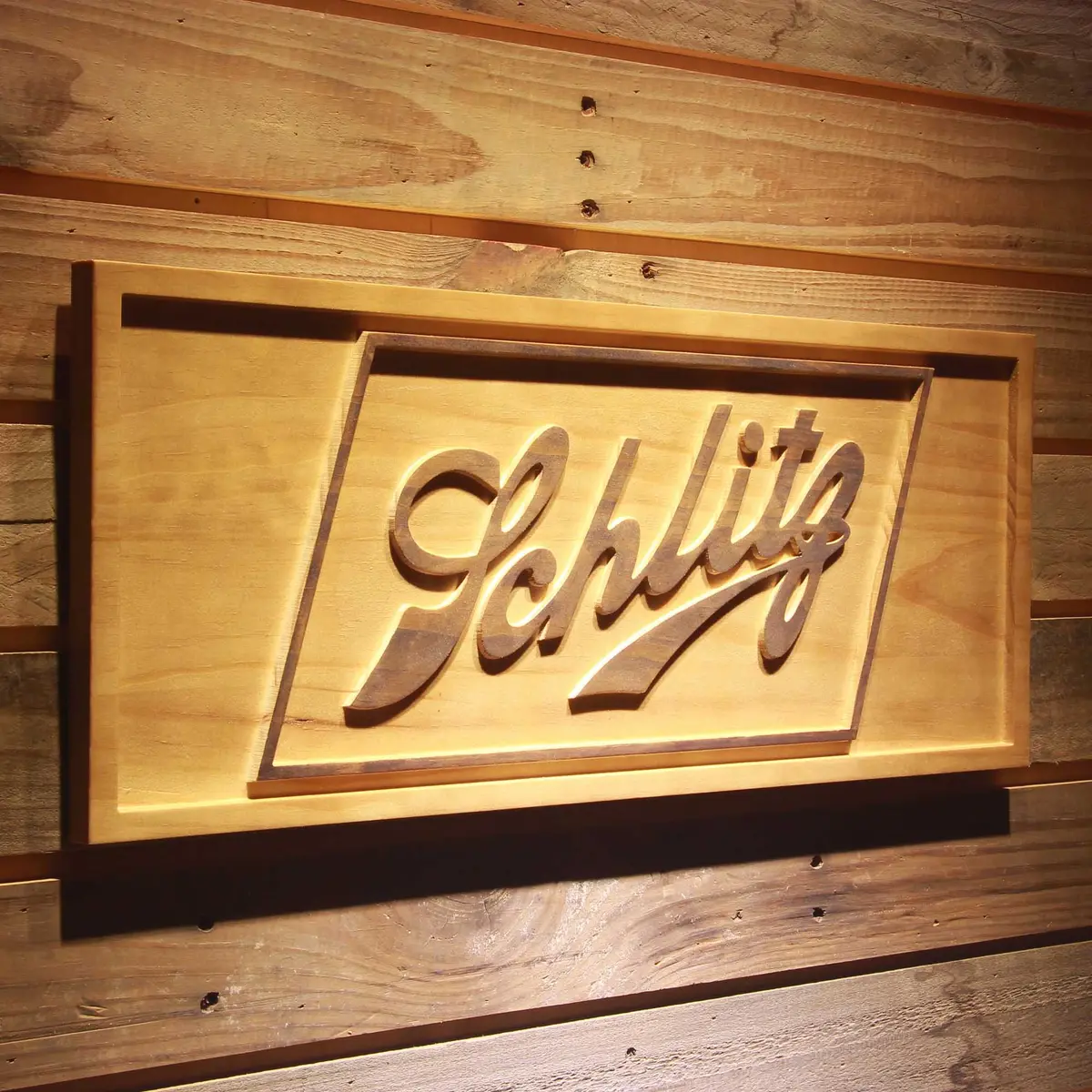 Joseph Schlitz 3D Solid Wooden Craving Sign 2