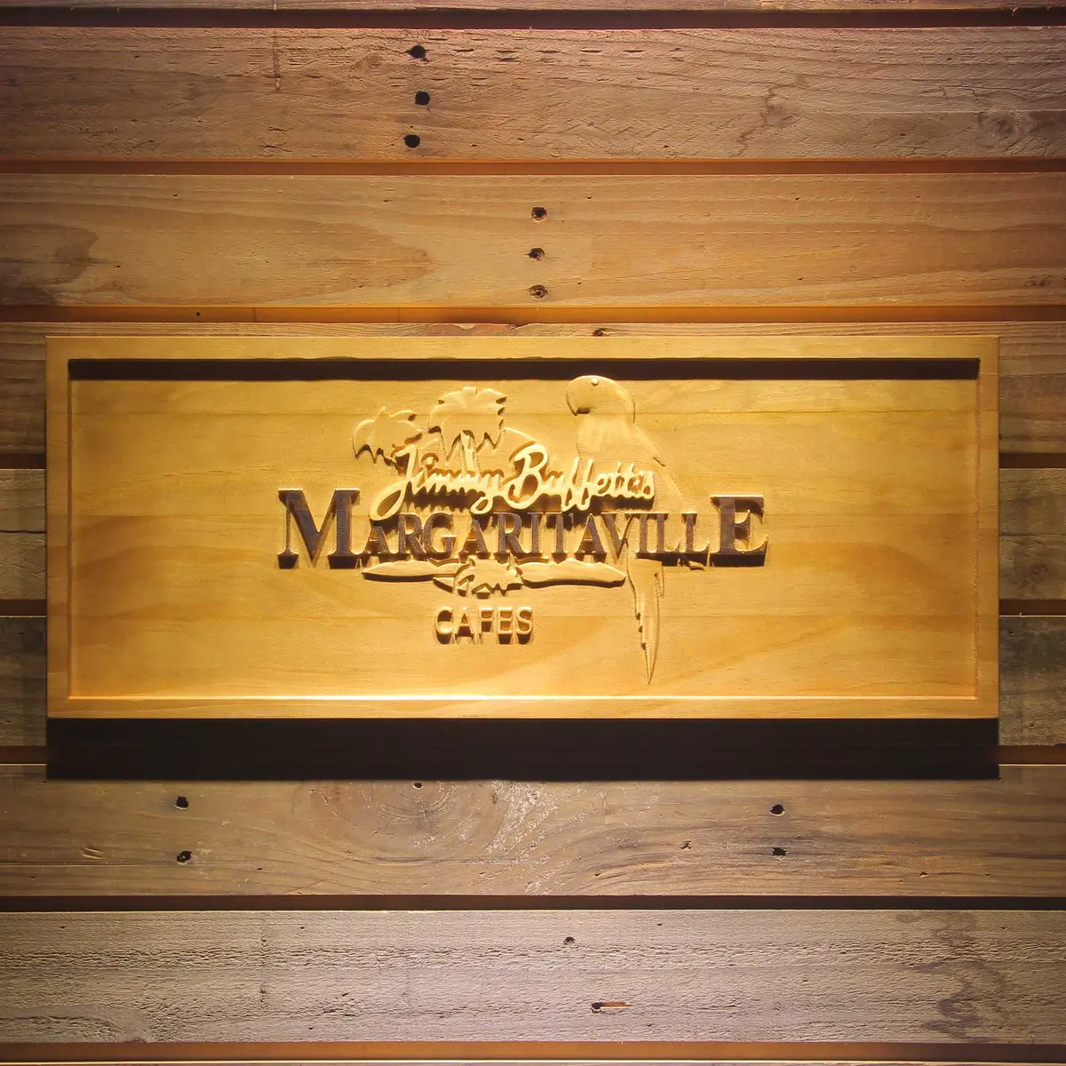 Jimmy Buffett 3D Solid Wooden Craving Sign 1