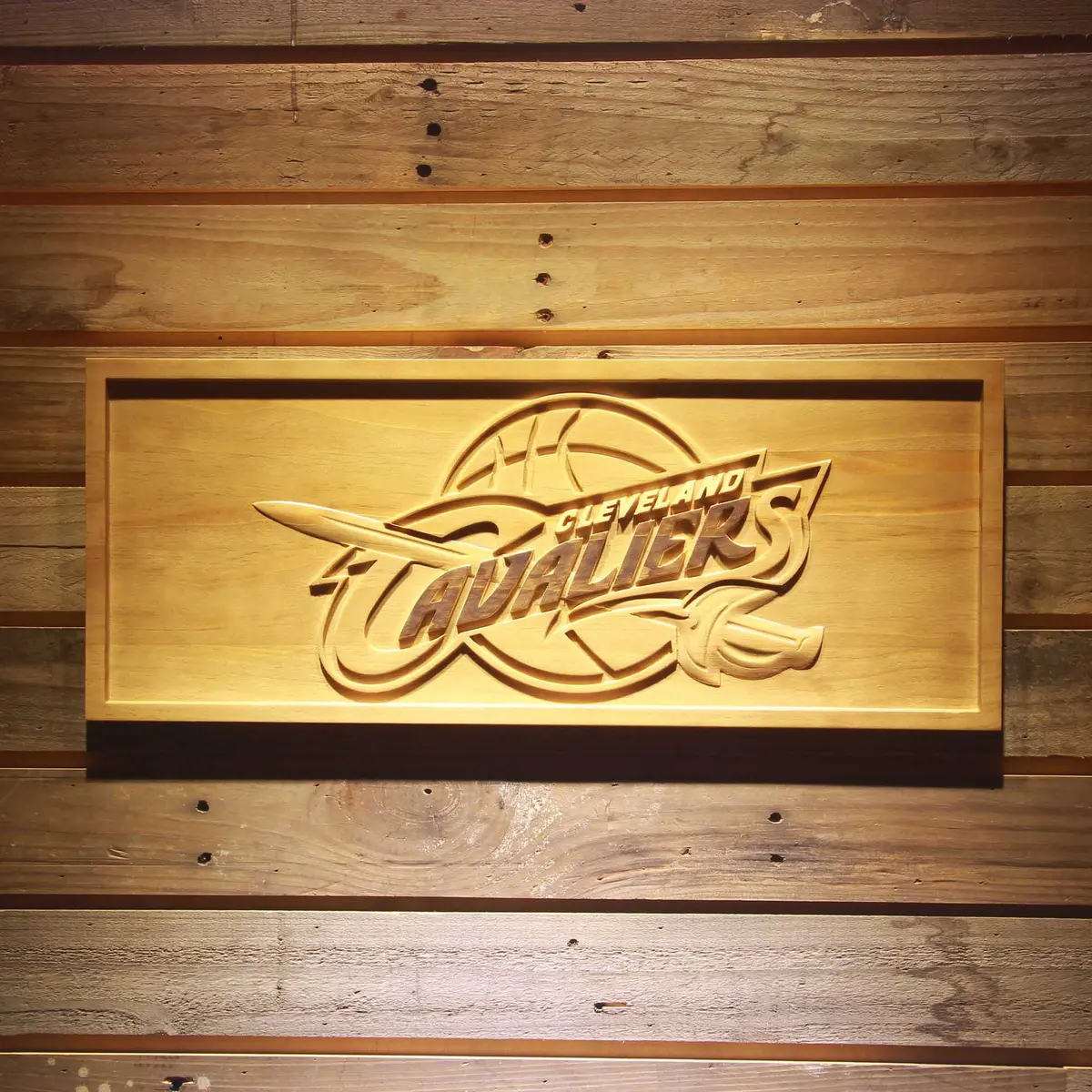 Cleveland Cavaliers  3D Solid Wooden Craving Sign 1