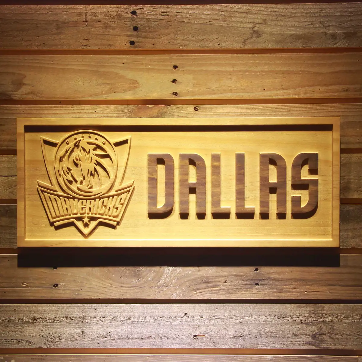 Dallas Mavericks  3D Solid Wooden Craving Sign 1