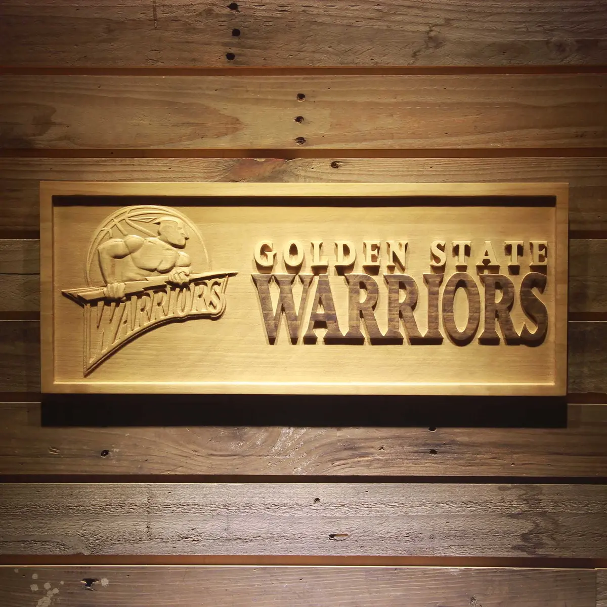 Golden State Warriors  3D Solid Wooden Craving Sign 1