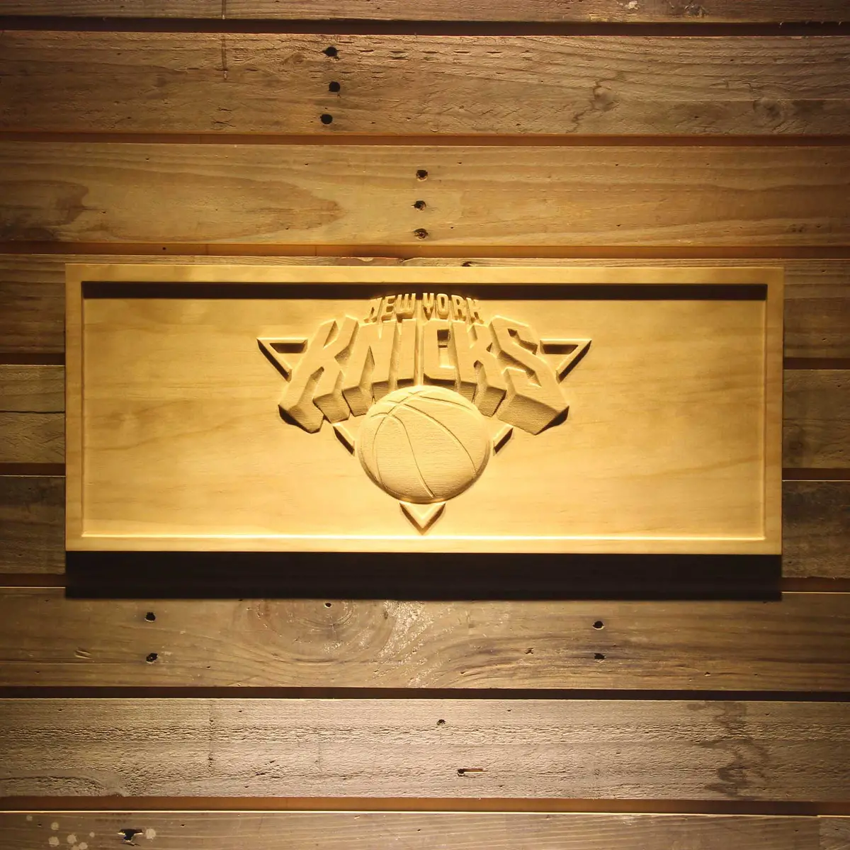 New York Knickerbockers  3D Solid Wooden Craving Sign 1