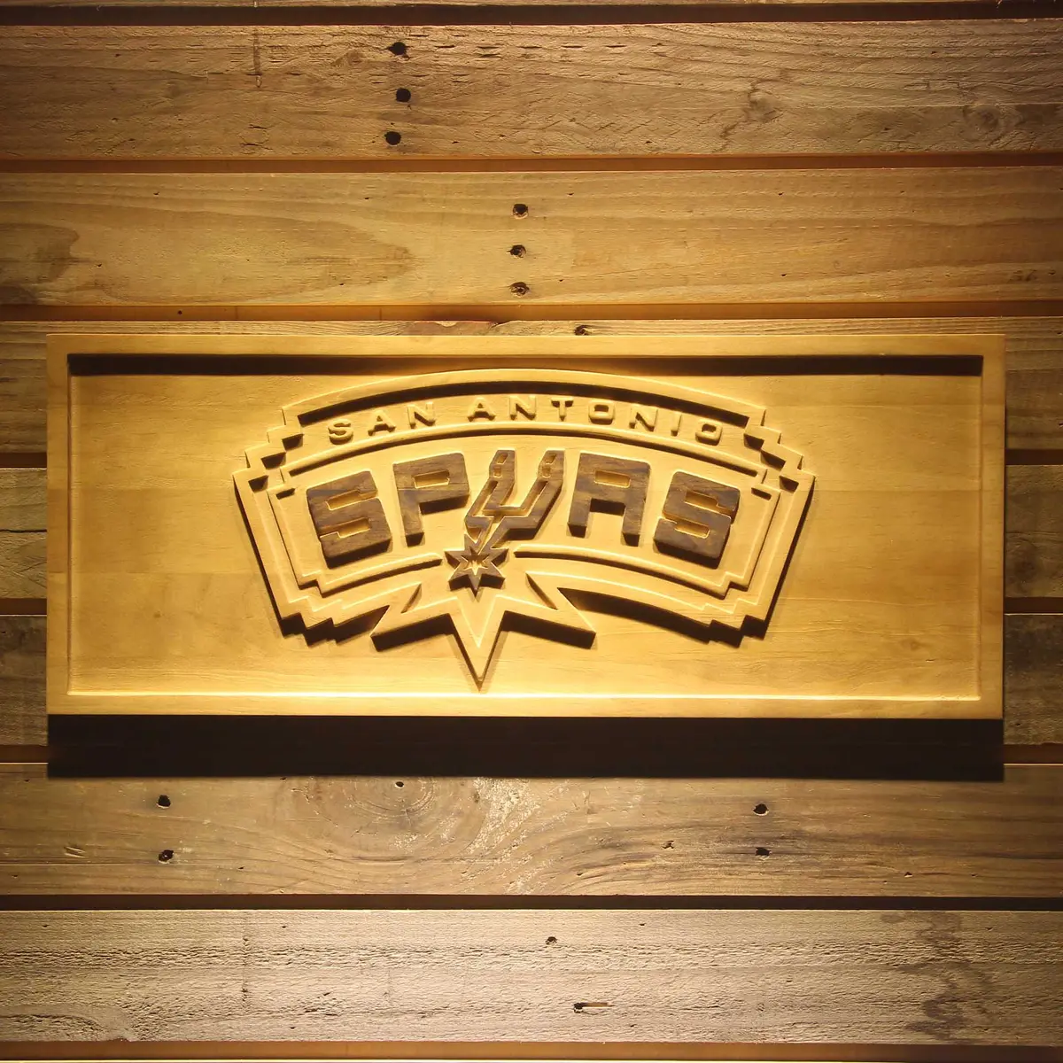 San Antonio Spurs  3D Solid Wooden Craving Sign 1