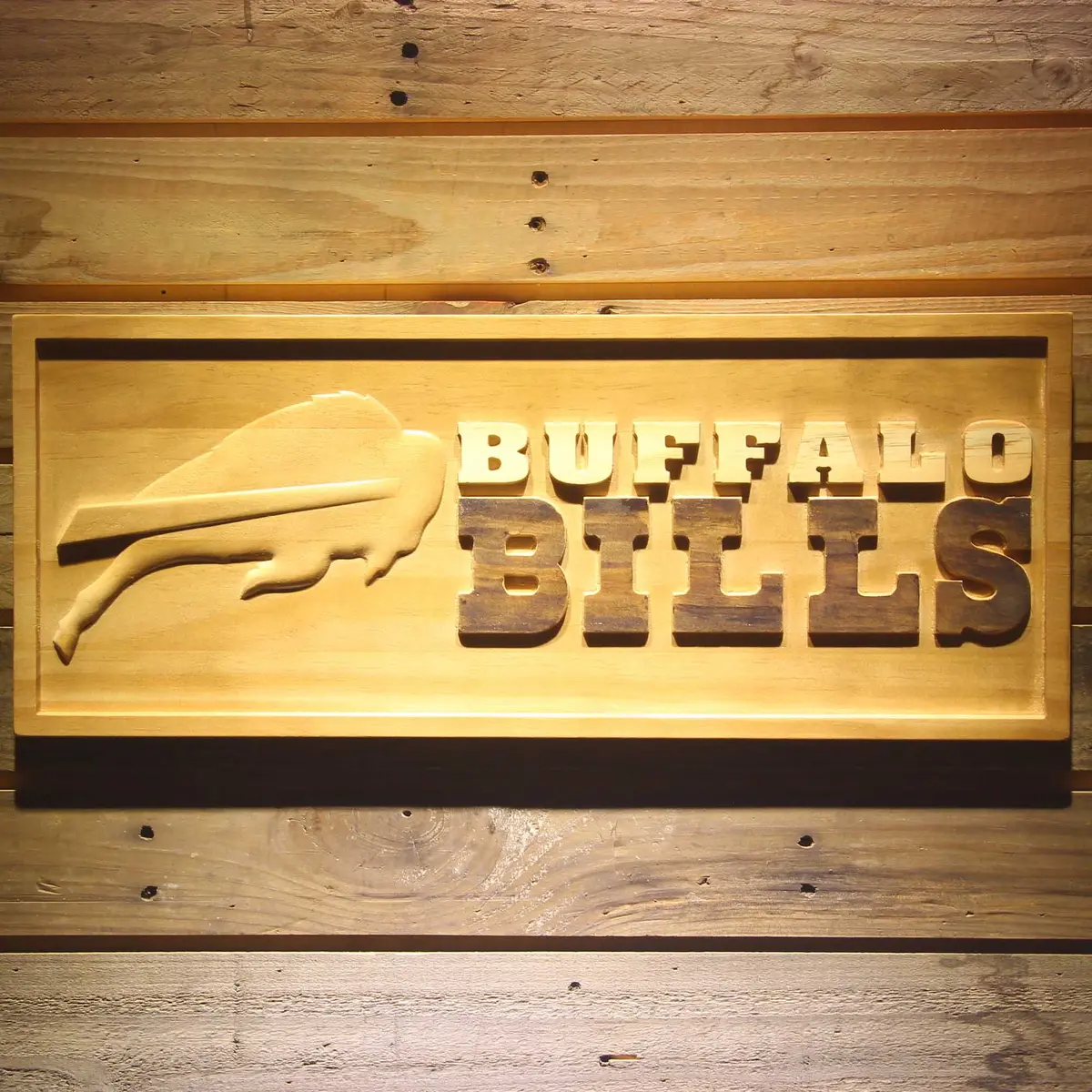 Buffalo Bills 3D Solid Wooden Craving Sign 1