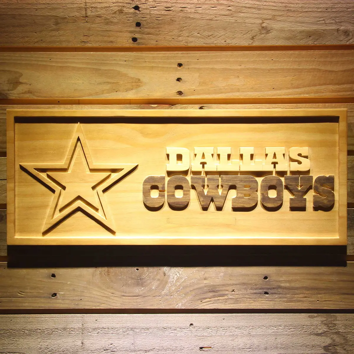 Dallas Cowboys  3D Solid Wooden Craving Sign 1