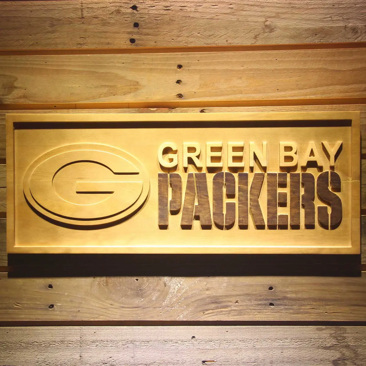 Green Bay Packers  3D Solid Wooden Craving Sign 1